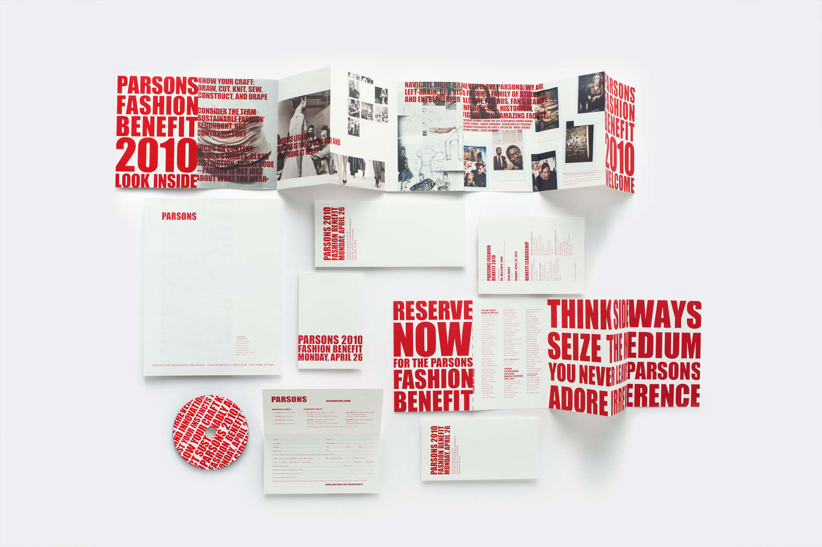 event materials invite reply card program website parsons